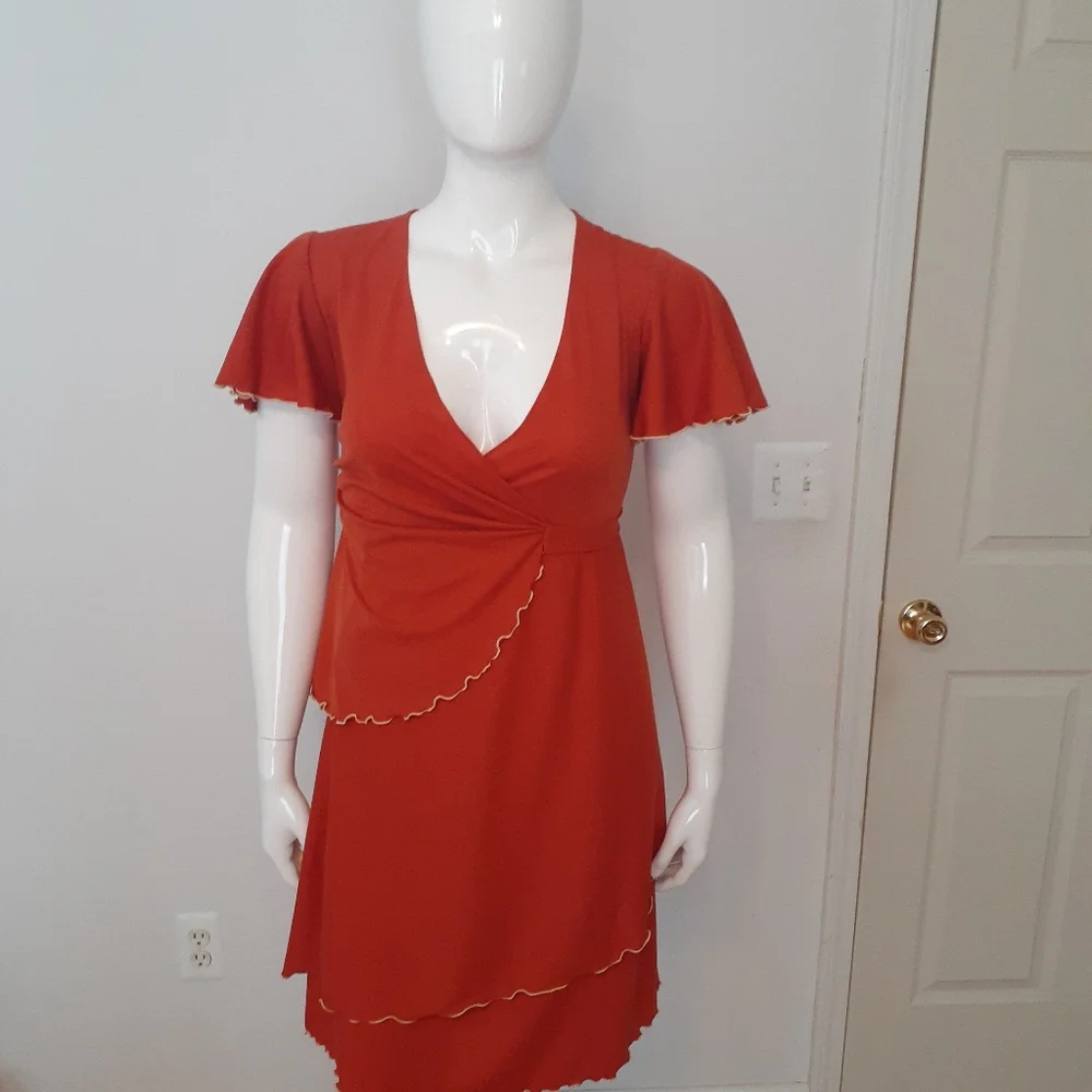 Vintage 1940's Wrap Dress Size Medium - Picture 4 of 7